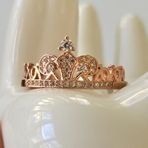 👑 Rose Gold Crown Ring by Charmed Aroma